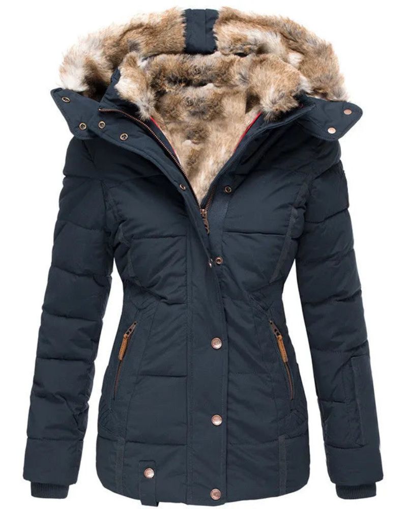 Krohn-e | Warmer Wintermantel mit Fellfutter