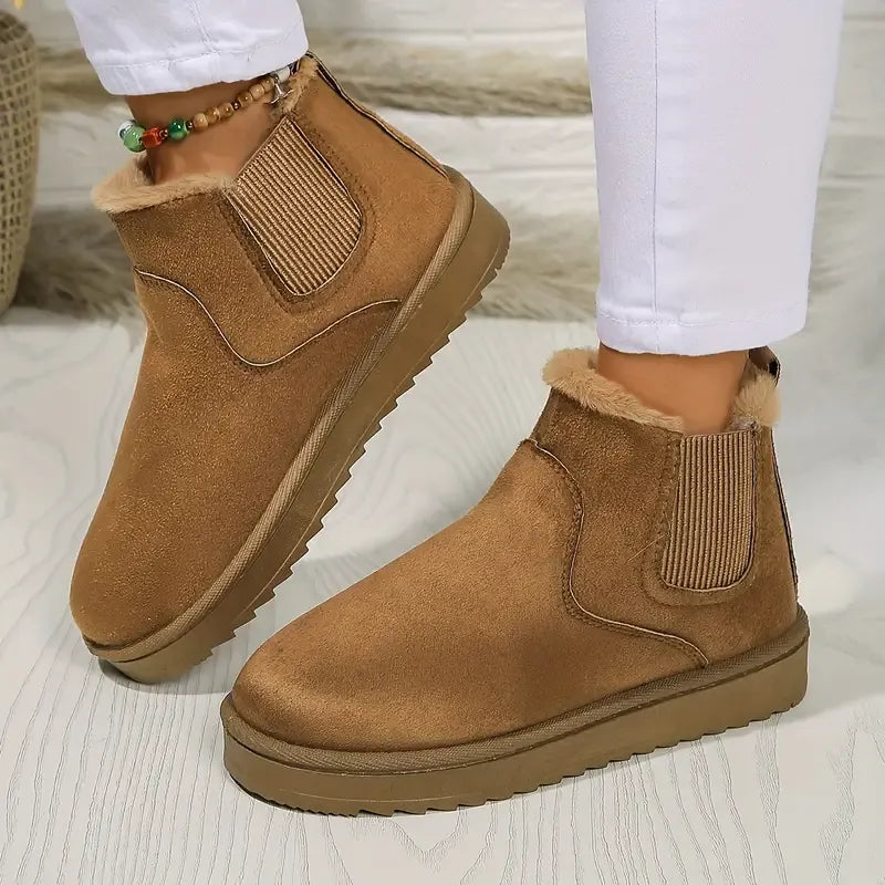KROHN-E Damen Ankle-Boots Unifarben Vielseitiges Design