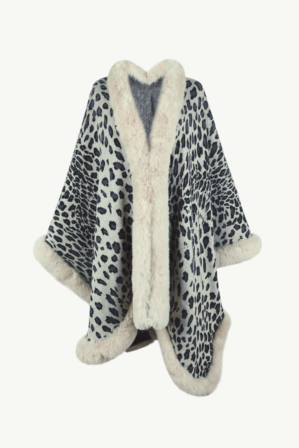 Krohn-e | Leopardenmuster Offenes Poncho