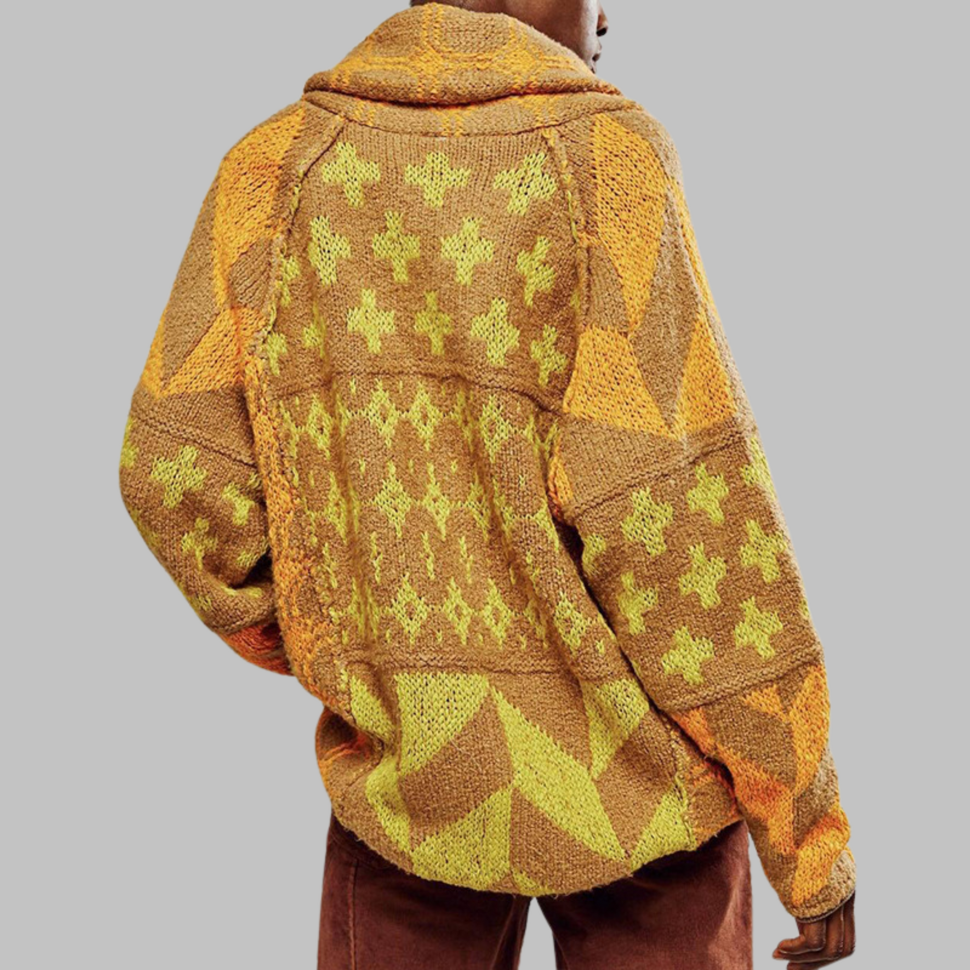 Krohn-e | Weiche Jacke mit Modernen Geometrischen Mustern