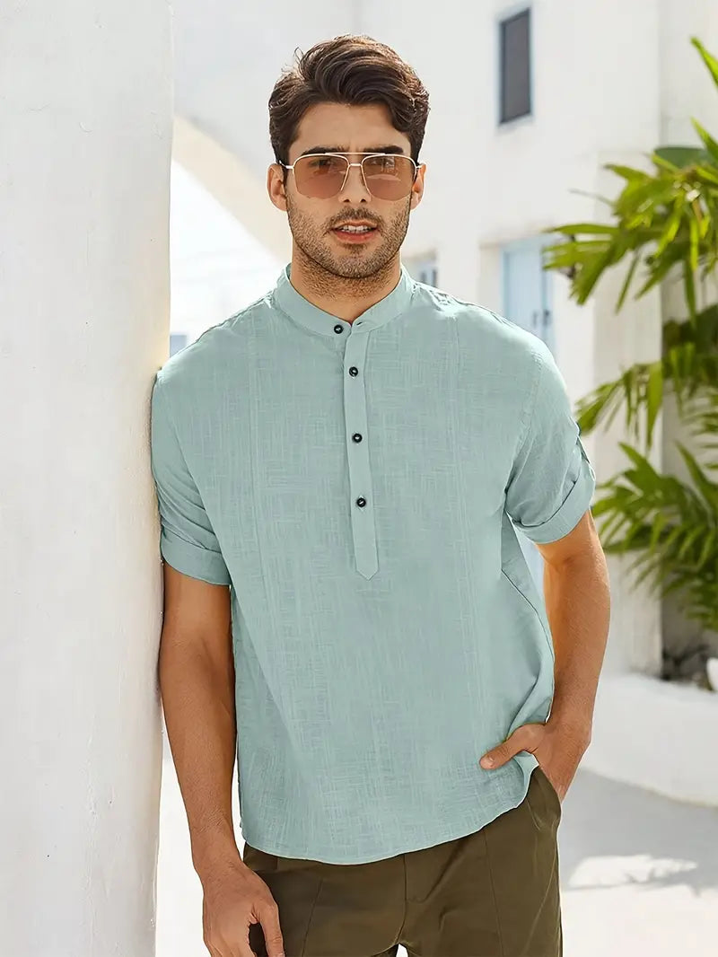 Baumwoll-Kurzarmhemd von Cris: lässig und bequem