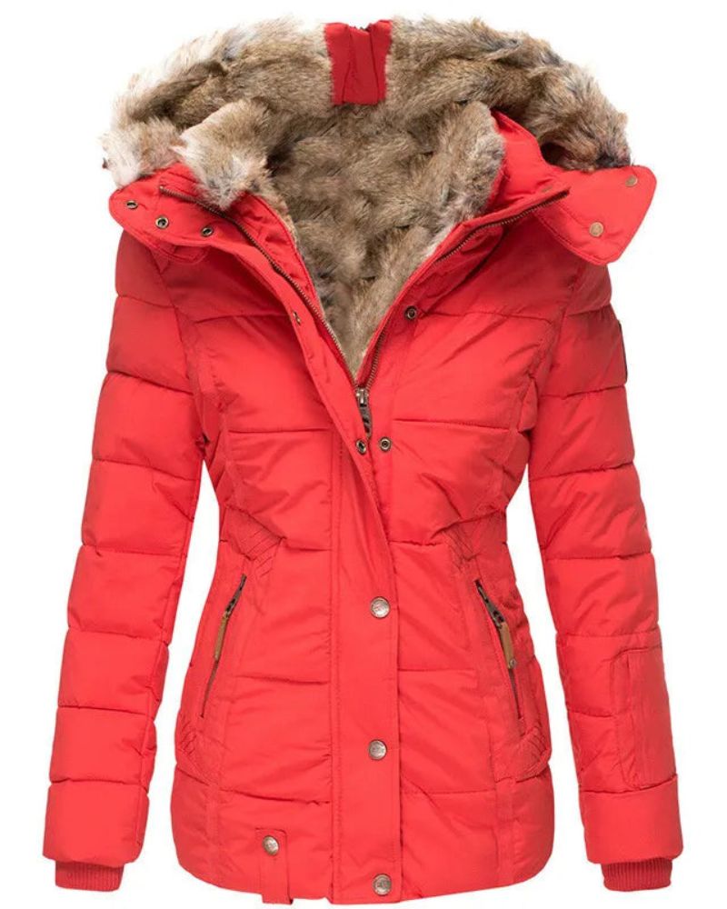 Krohn-e | Warmer Wintermantel mit Fellfutter