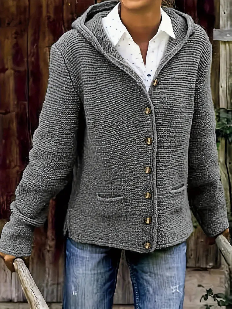 Krohn-e | Modische Strickjacke mit Knopfleiste