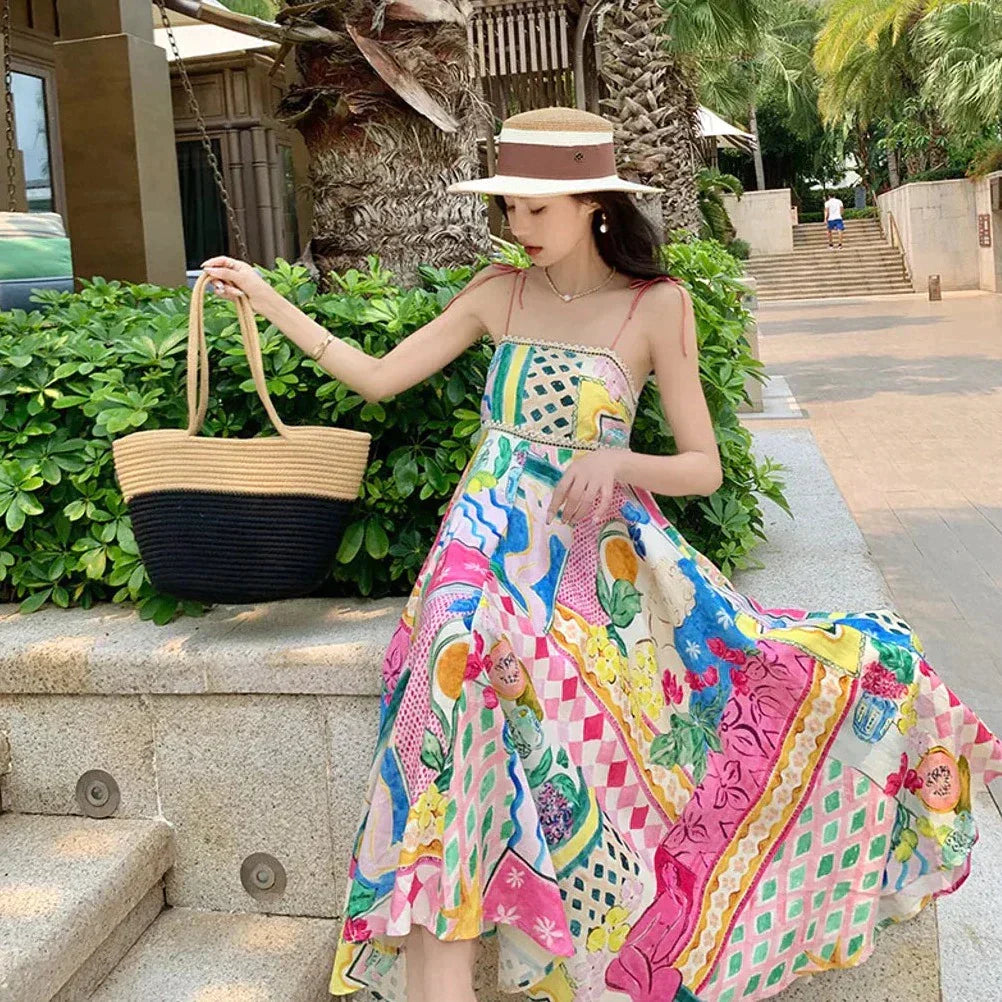 Elegantes Maxikleid von Marie mit Print