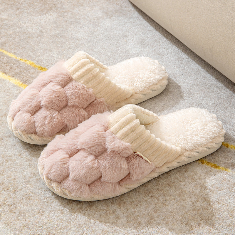 Krohn-e | Bequeme Damen Hausschuhe mit Pelzfutter
