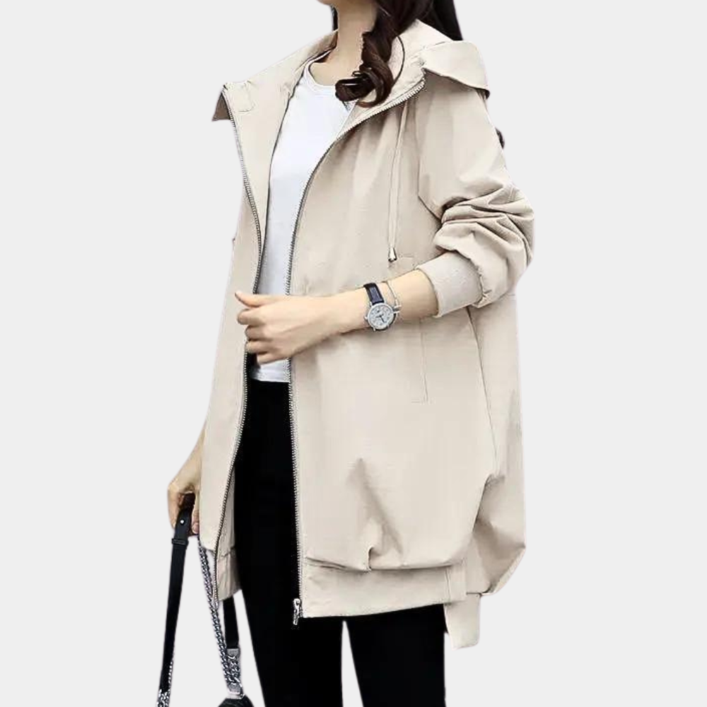 Krohn-e | Moderne Lange Jacke für Damen für den Herbst