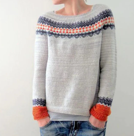 Retro-Pullover Panna für Damen