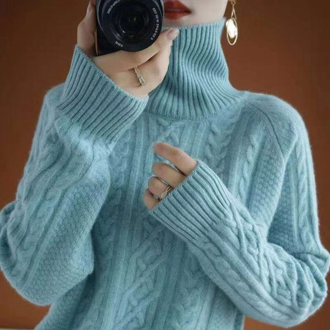 Krohn-e | Pullover aus Strick für Frauen mit warmem Rollkragen