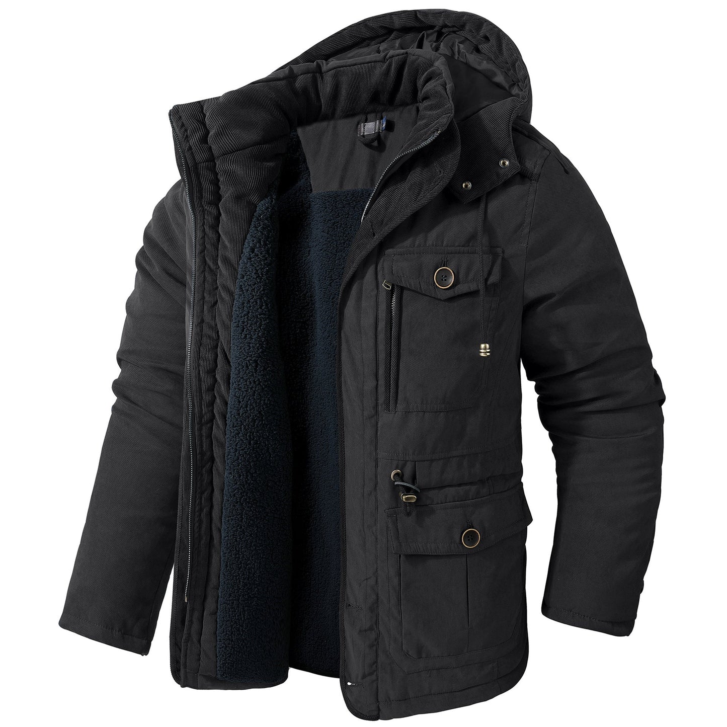Krohn-e | Warme Jacke mit Kapuze für Männer