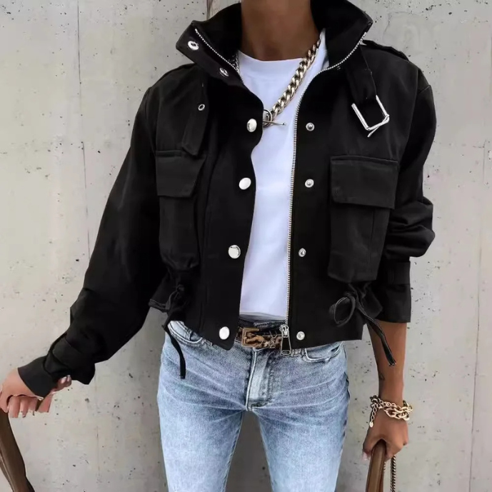 Krohn-e | Moderne Damen-Jacke mit Kordelzug