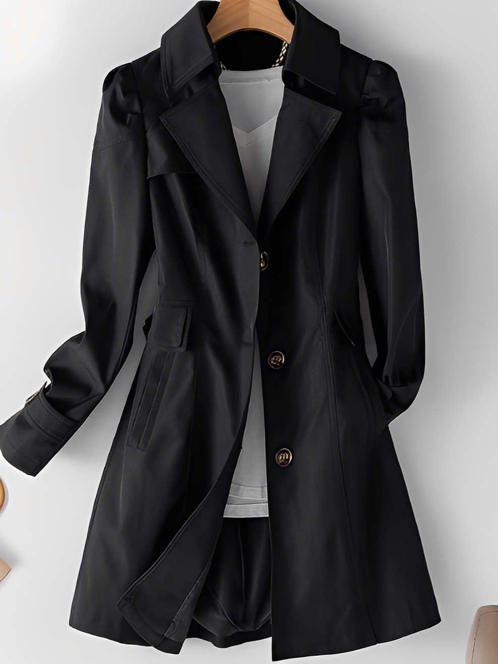 Krohn-e | Lässiger Cashmere-Trenchcoat für Frauen