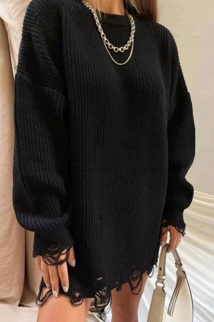 Fudus: Einfarbige Freizeitpullover mit Rundhals für entspannten Style