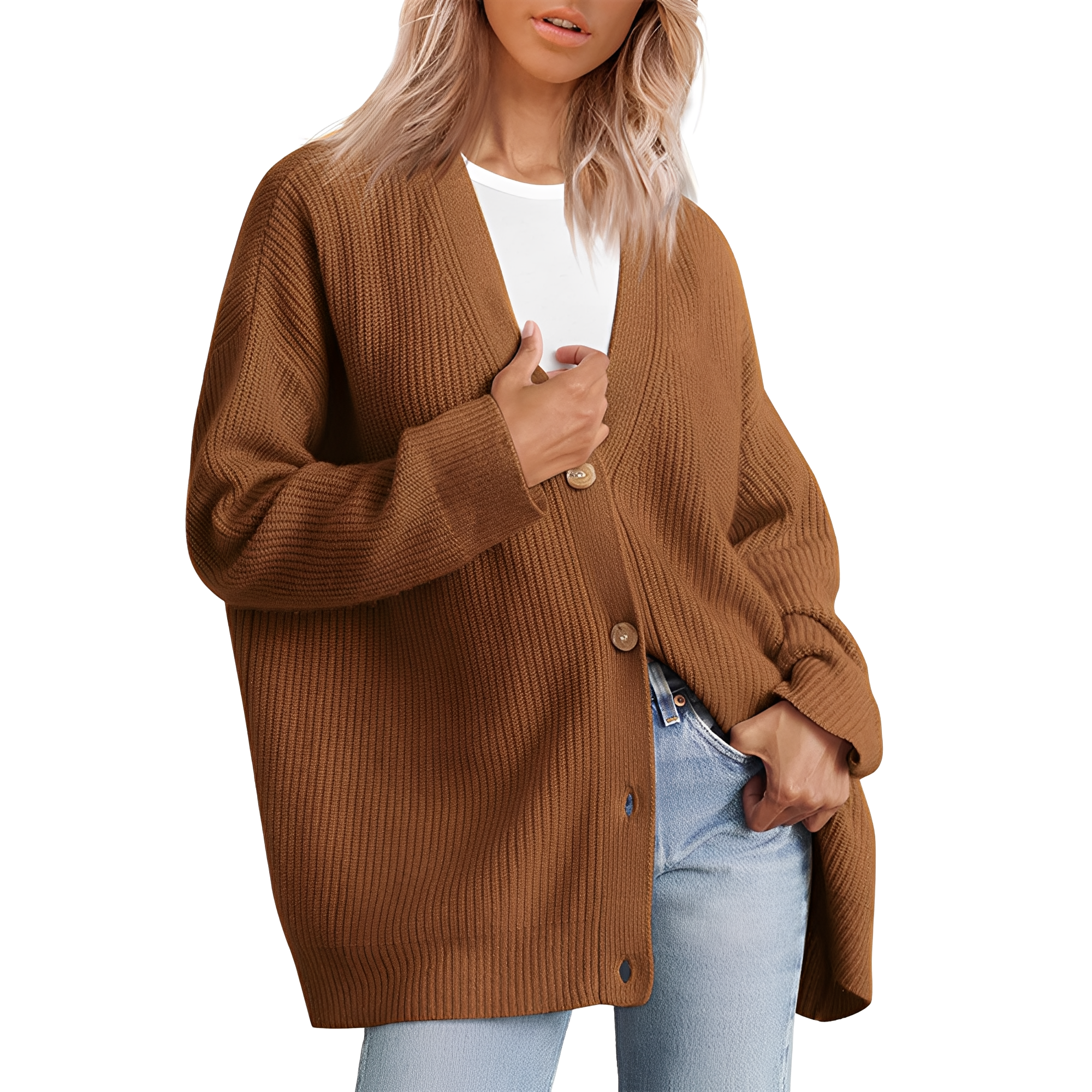Krohn-e | Lässiger Oversize Cardigan für Frauen