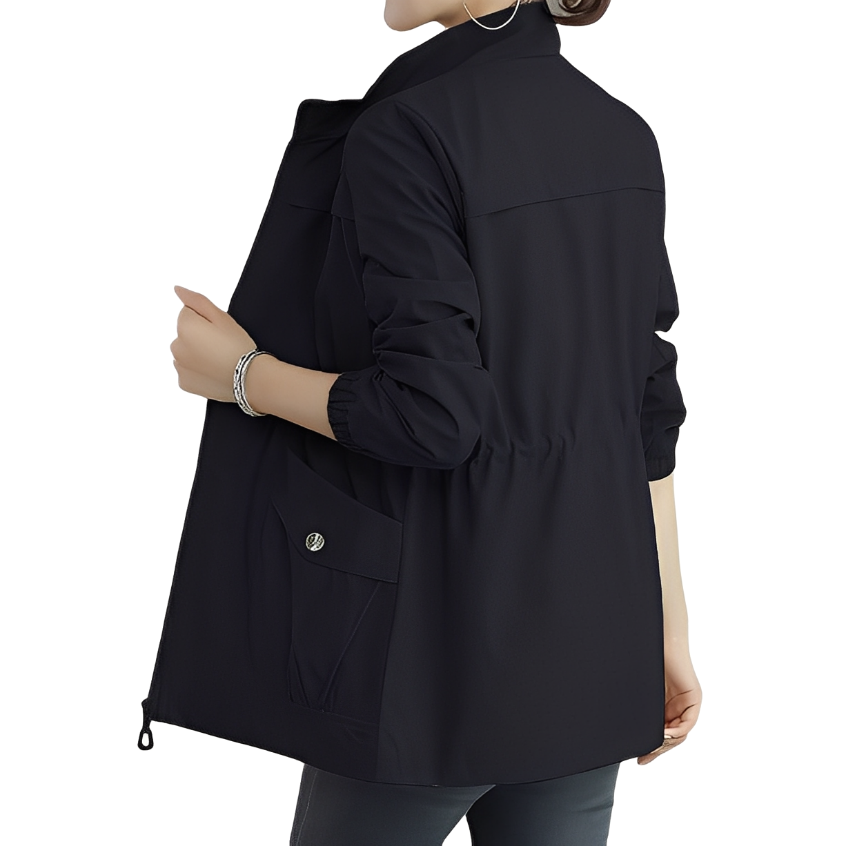 Krohn-e | Stylische Jacke mit verstellbarem Bund für Frauen