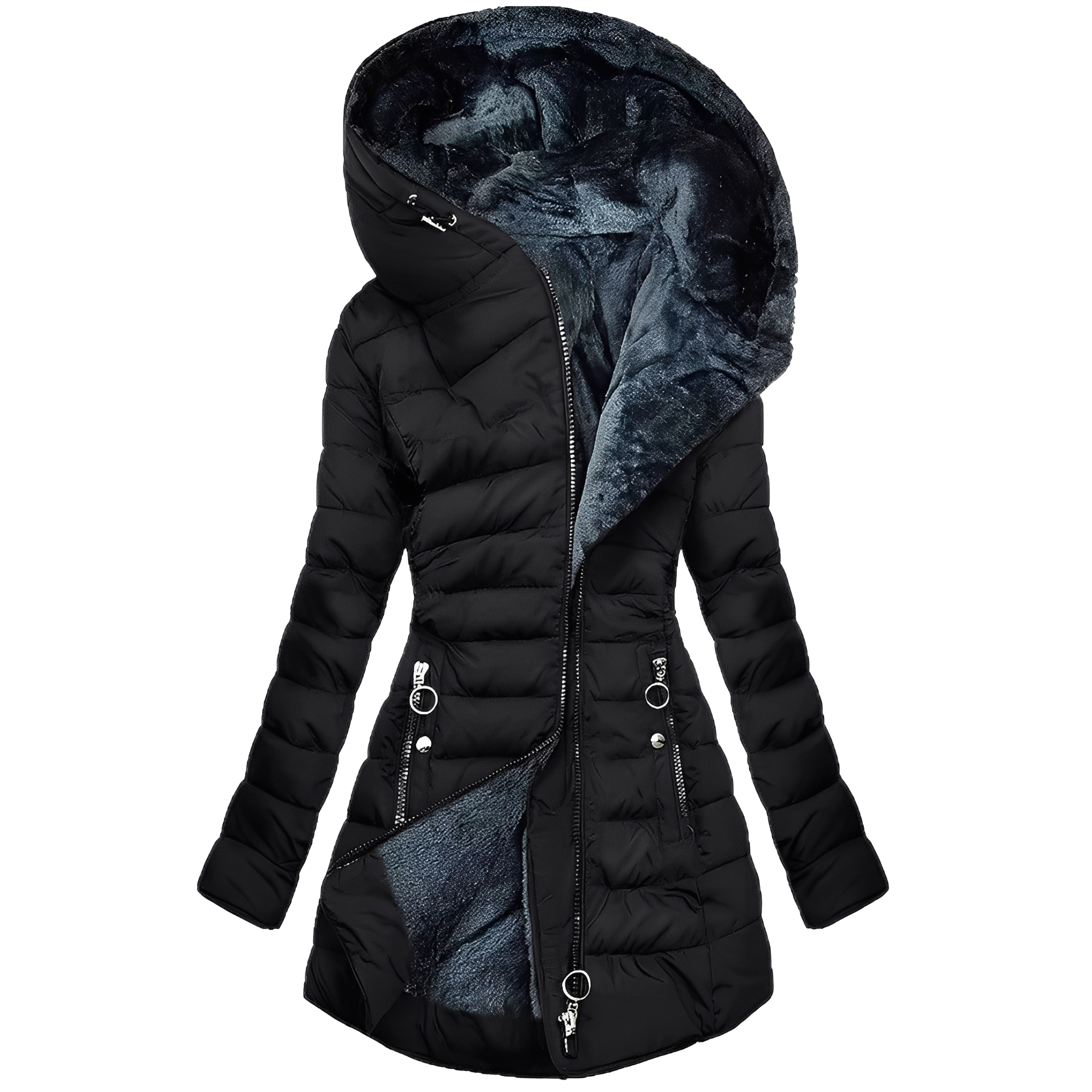 Krohn-e | Moderne Winterjacke mit Kapuze für Frauen