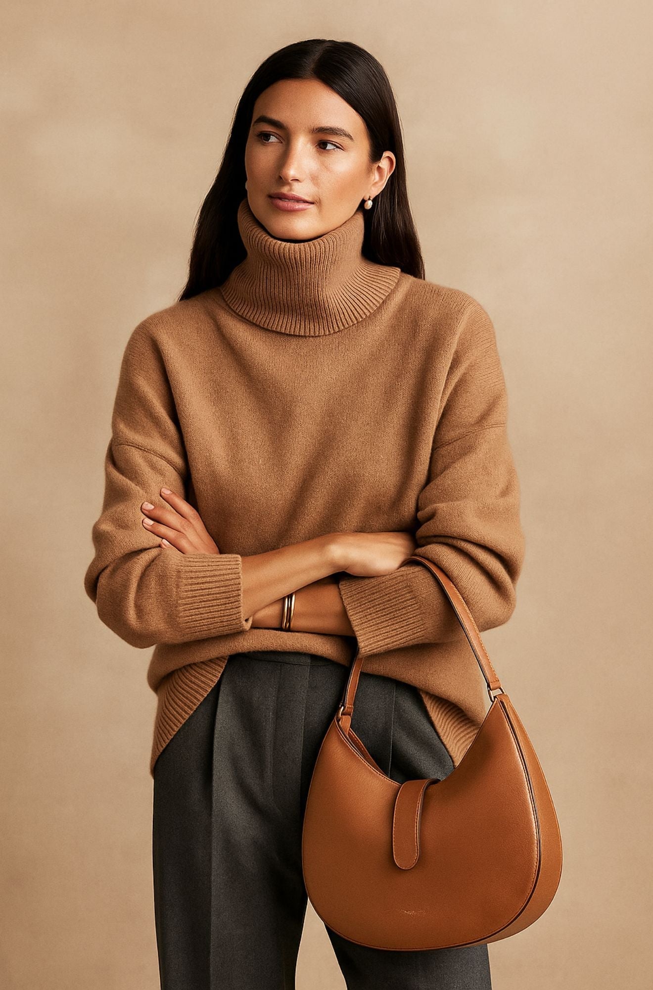 KROHN-E Damen Pullover Leicht Weicher Strick Klassisch