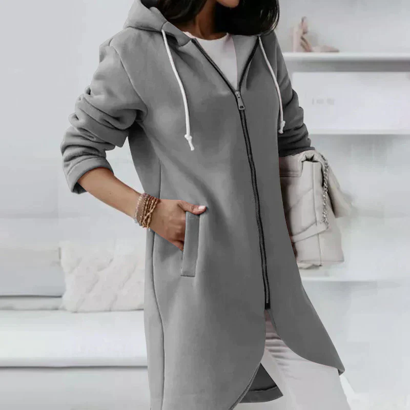 Weicher, gefütterter Damen Kapuzenpullover von Fudus mit modernem Kapuzendesign, ideal für die Freizeit