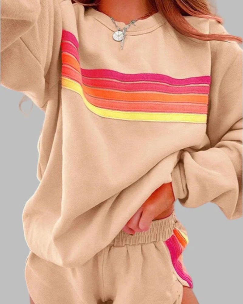 Krohn-e | Gestreiftes Pyjama-Set