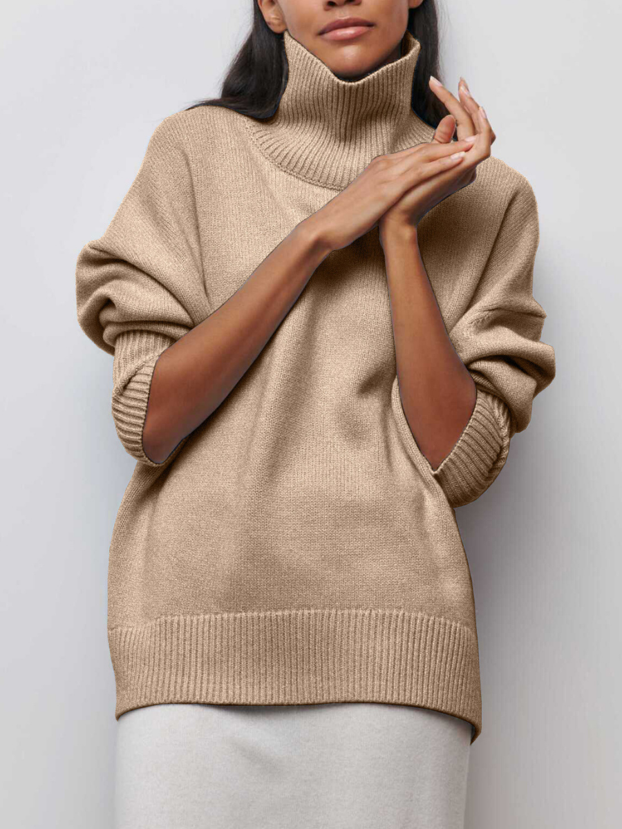 Krohn-e | Modischer Pullover mit hohem Halsausschnitt