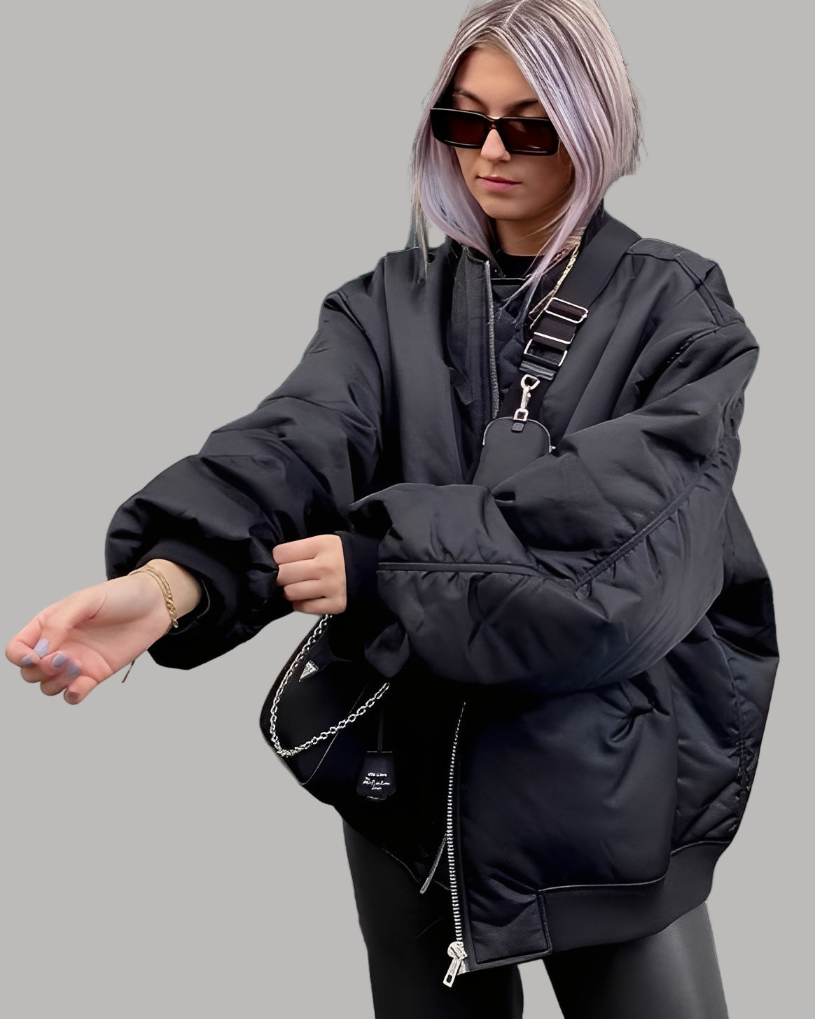 Krohn-e | Lässige Oversize Bomberjacke für Frauen