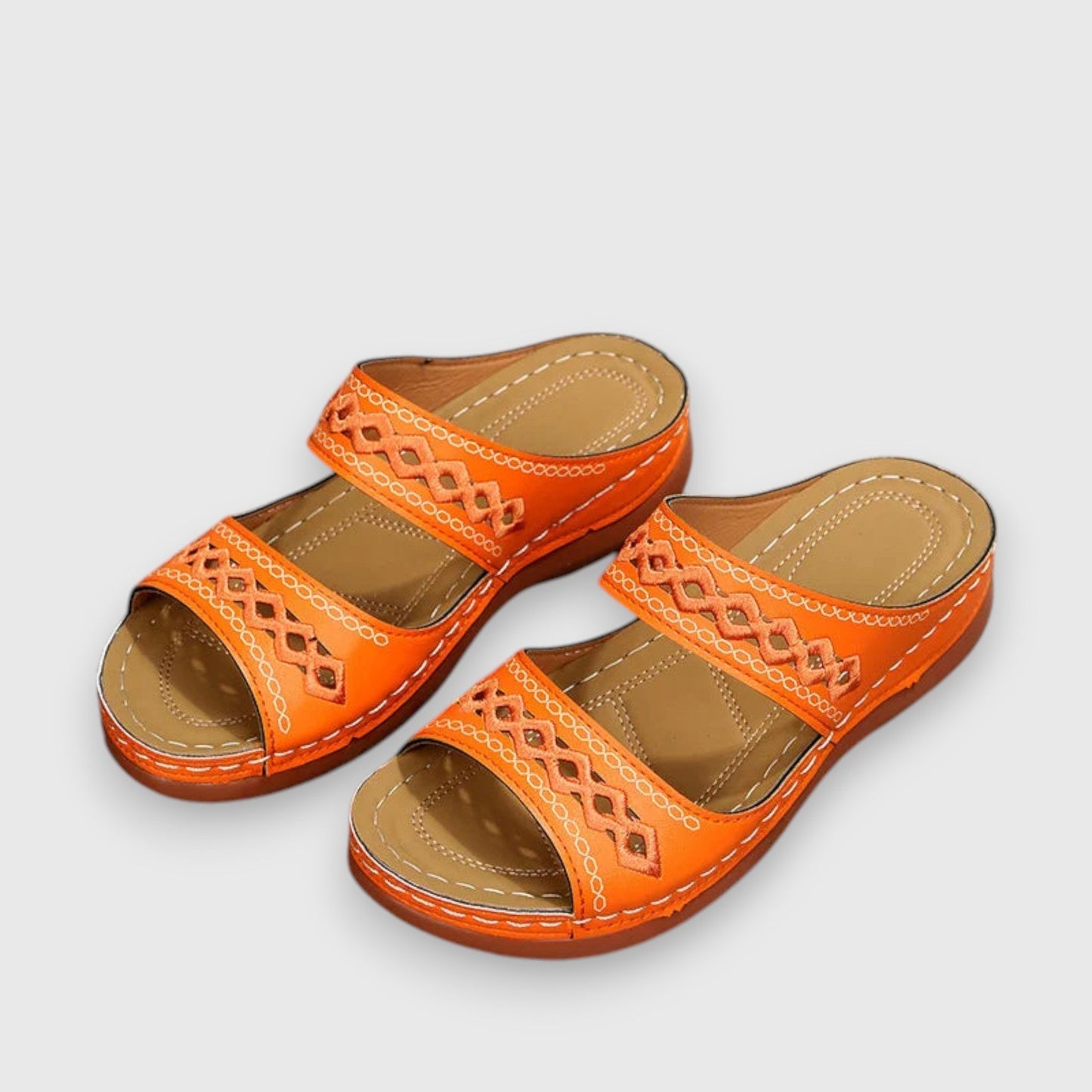 KROHN-E Damen Sandalen Wide-Fit verstellbare Riemen bequem elegant