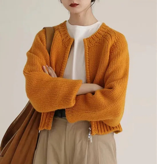 Damen Oversized Strickjacke mit Reißverschluss Krohn-e
