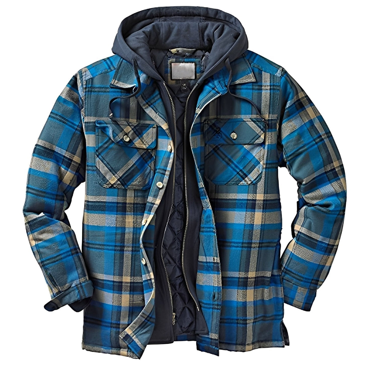 Krohn-e | Casual Flanelljacke mit Karomuster für Männer