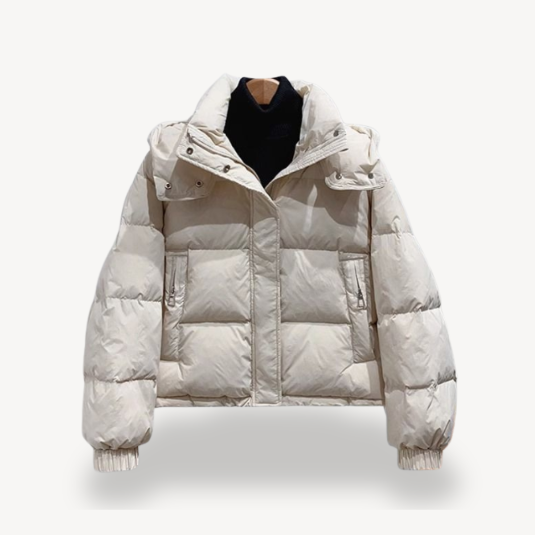 Krohn-e | Übergroße Damen Pufferjacke mit Hohem Kragen und Reißverschluss