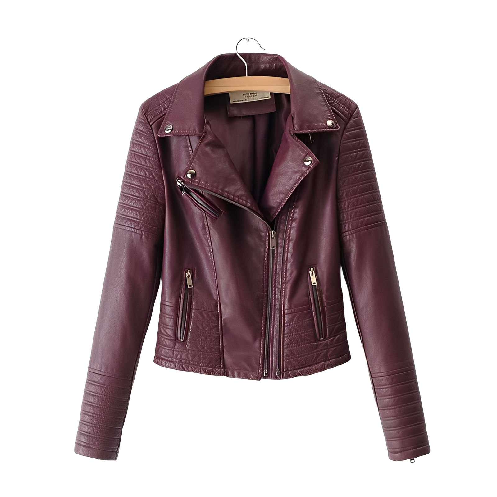 Krohn-e | Stylische, Slim Ledermantel für Frauen