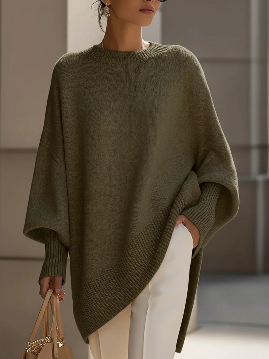 KROHN-E Damen Oversize-Poncho Weich Vielseitig Casual