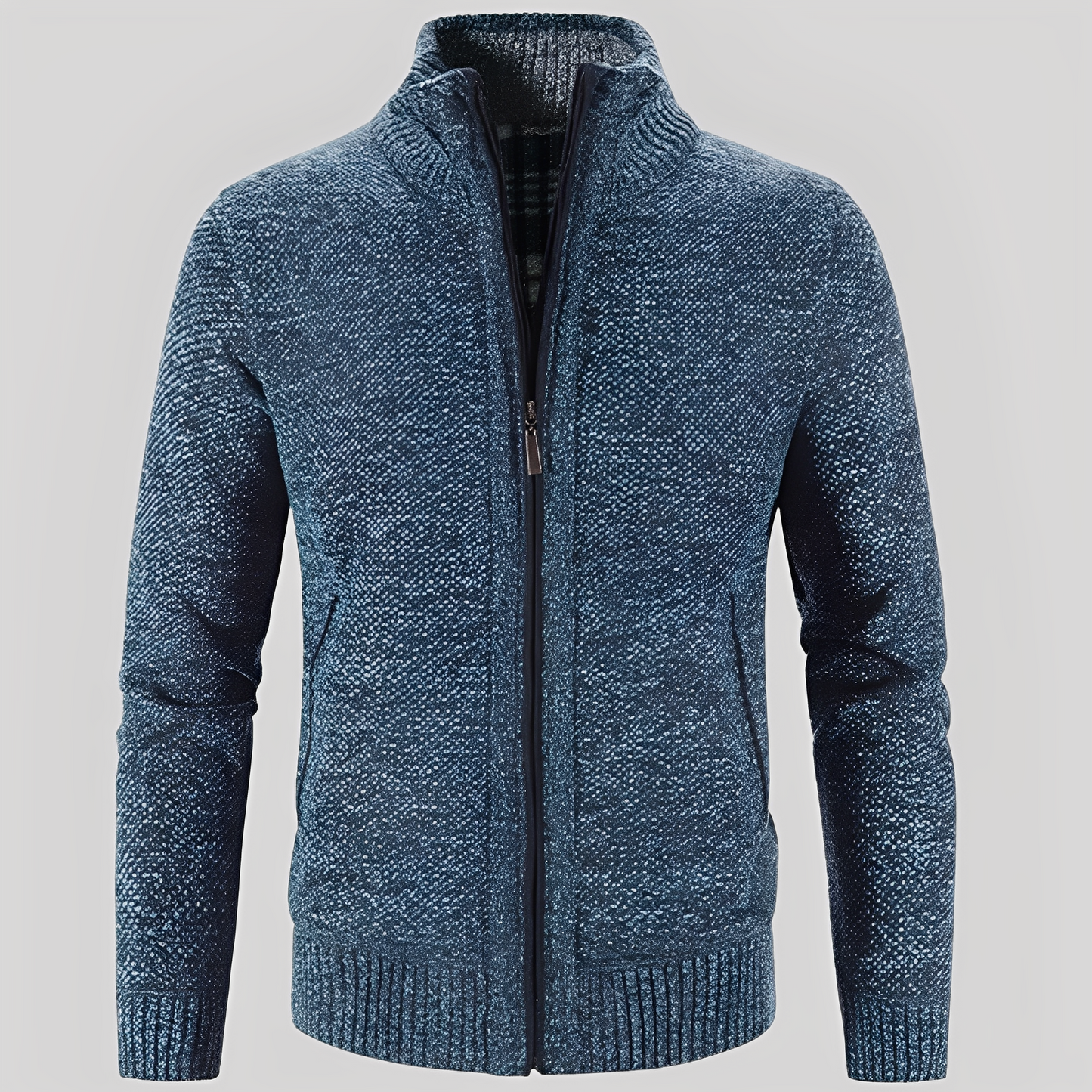 Krohn-e | Einfacher Cardigan mit Reißverschluss für Herren