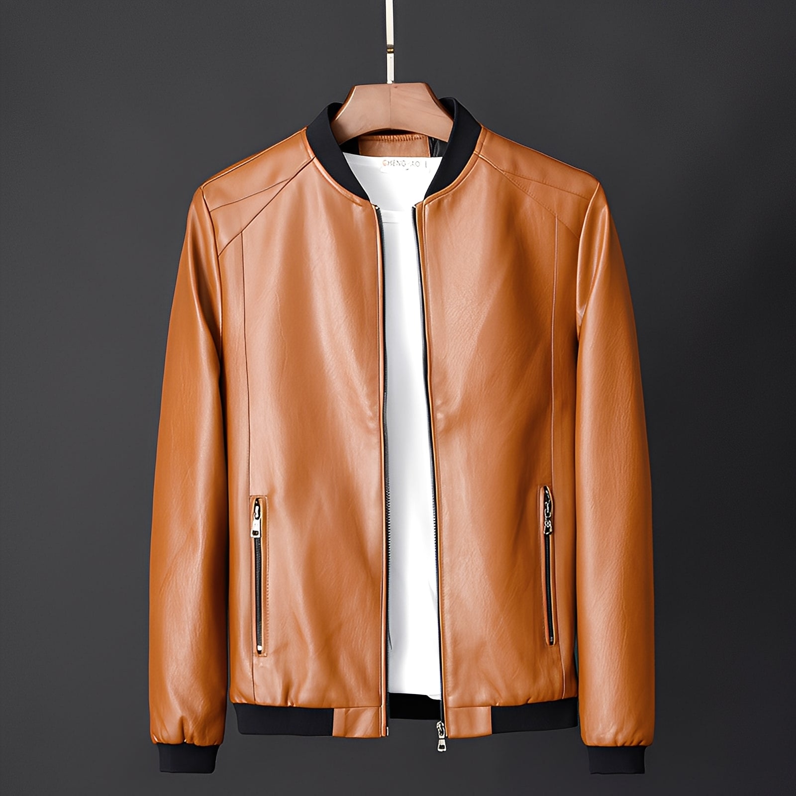 Krohn-e | Stylische Biker-Lederjacke für Männer
