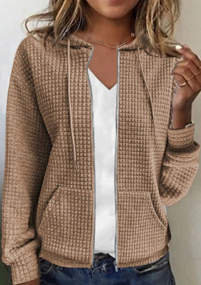 Krohn-e | Lässige Jacke mit Tasche in Einfarbiger Farbe