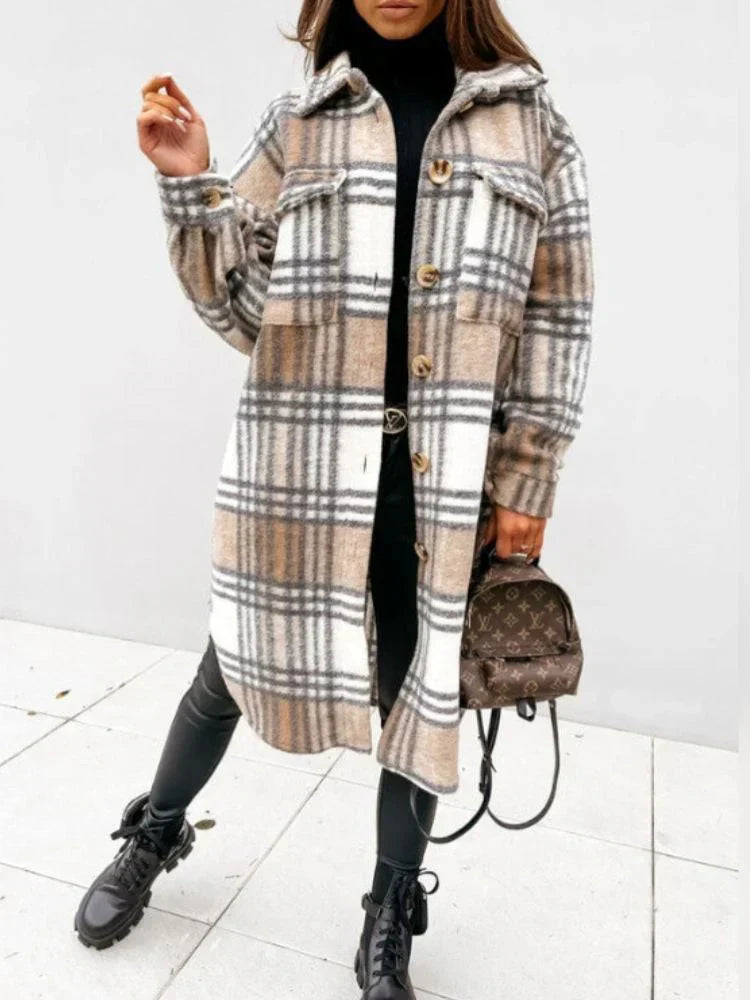 Krohn-e | Lange Karierte Jacke