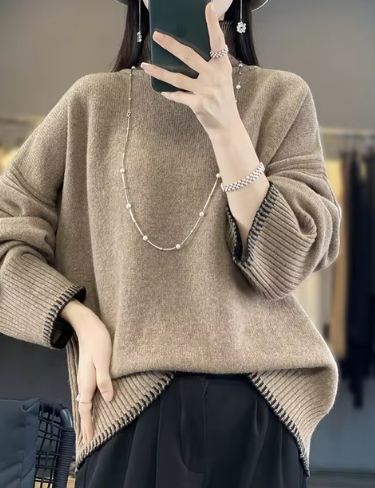 Lose-fit Celeste turtleneck sweater