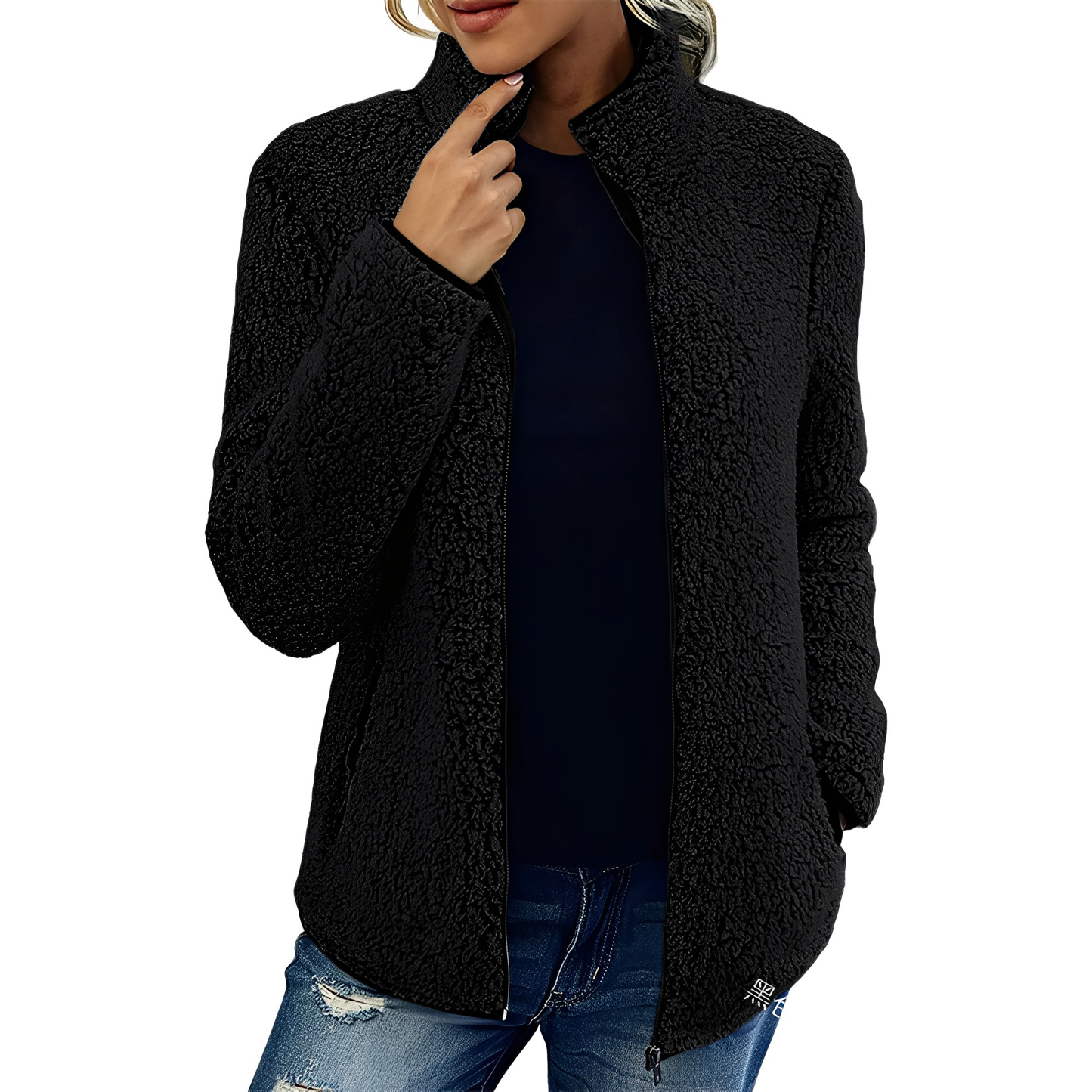 Krohn-e | Eleganter Fleece-Veloursmantel für Damen