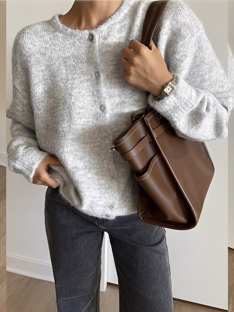 Krohn-e | Vintage Wollmantel mit Knöpfen für Frauen