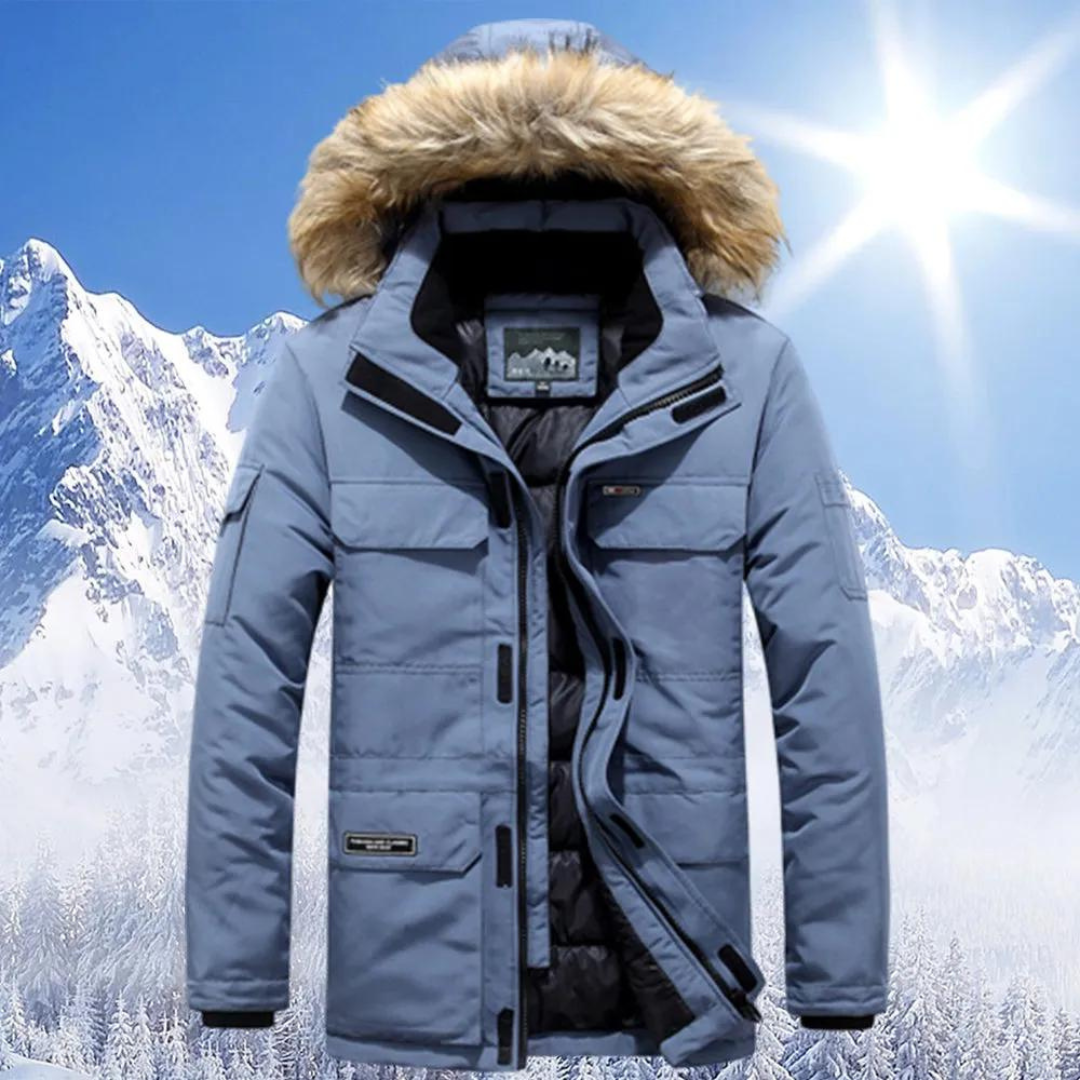 Krohn-e | Parka Herren mit Pelzukragen