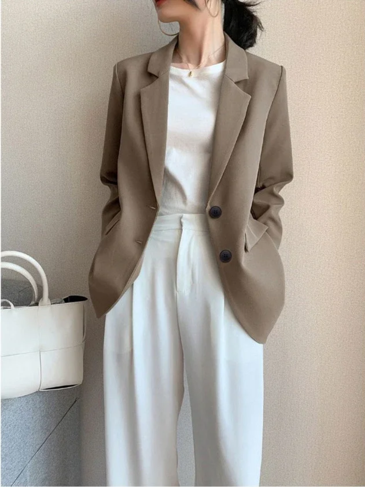 Avelena Damen Blazer: Luxus Doppelknopf