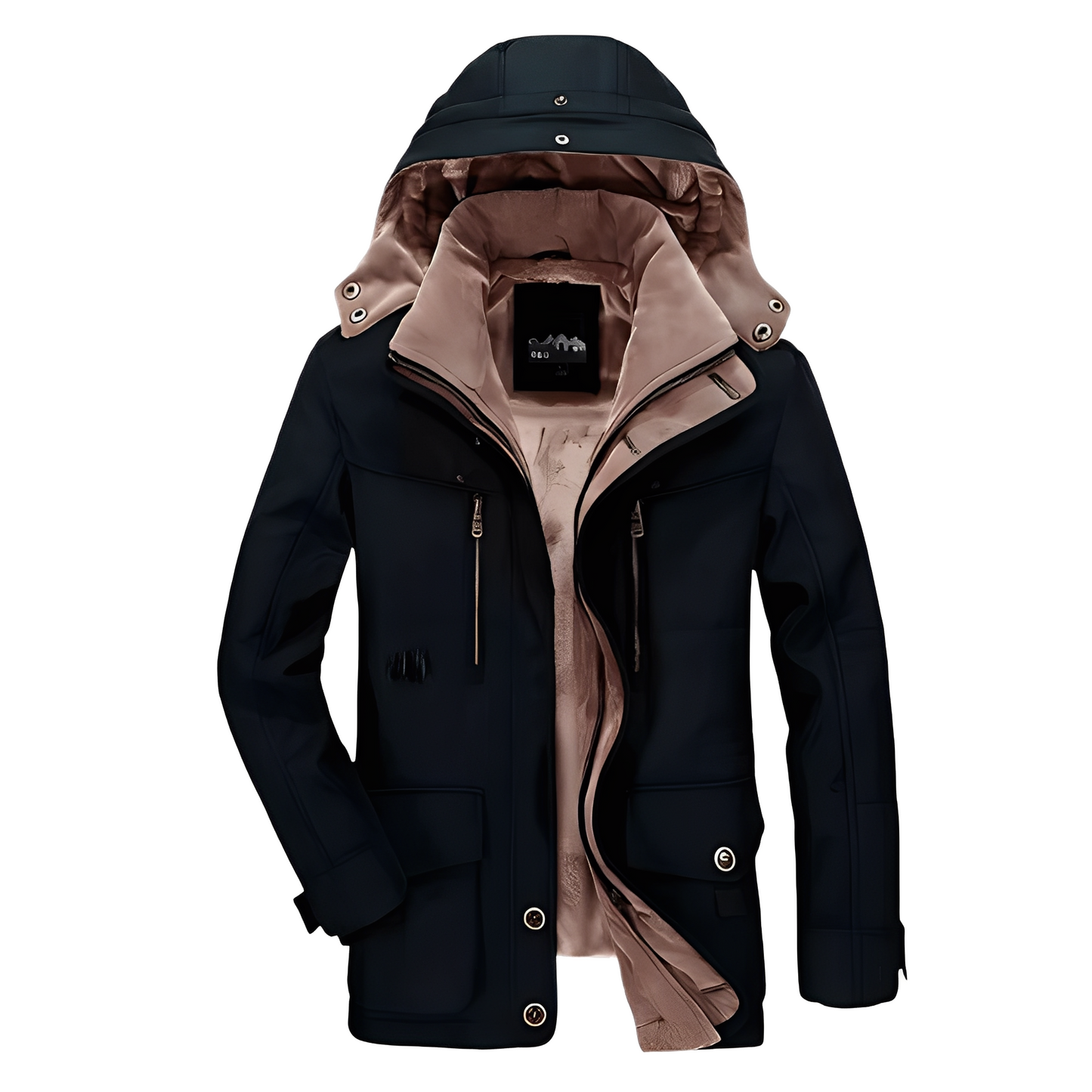 Krohn-e | Warme, Dicke Jacke mit Kapuze für Männer