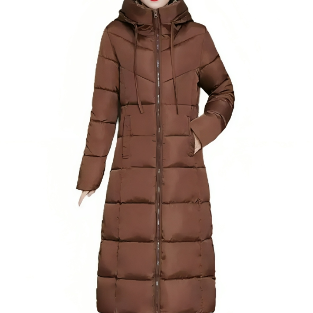 Krohn-e | Lange Gewattete Winterjacke Mit Kapuze Für Damen