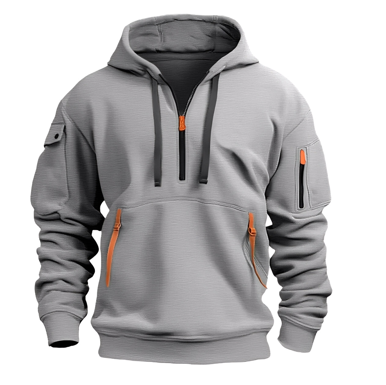 Krohn-e | Locker Hoodie mit Halbzip für Männer