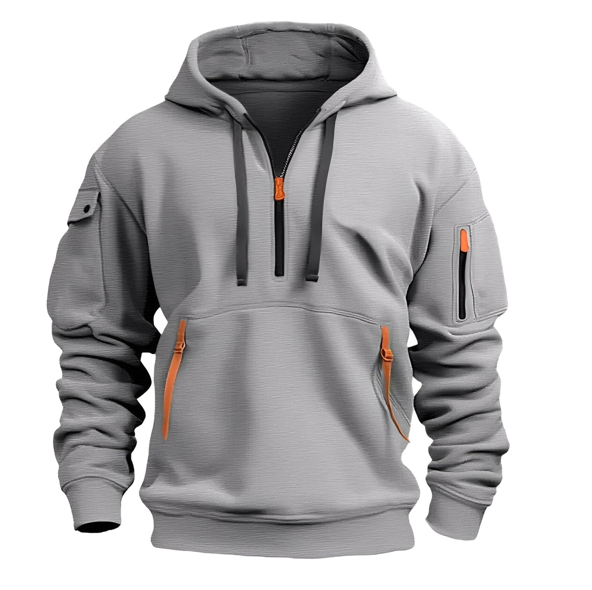 Krohn-e | Locker Hoodie mit Halbzip für Männer