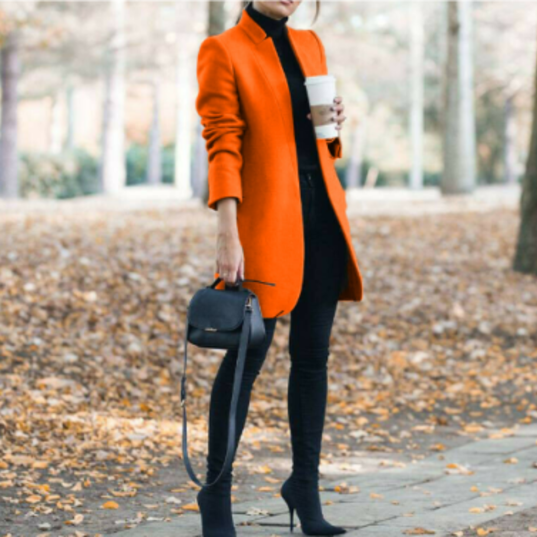 Krohn-e | Damen Stehkragen Mantel - Winter