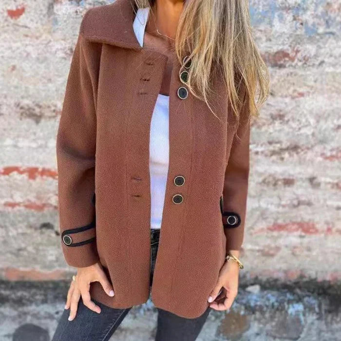 Krohn-e | Stilvolle Jacke Knopfverschluss Eleganter Alltagschnitt