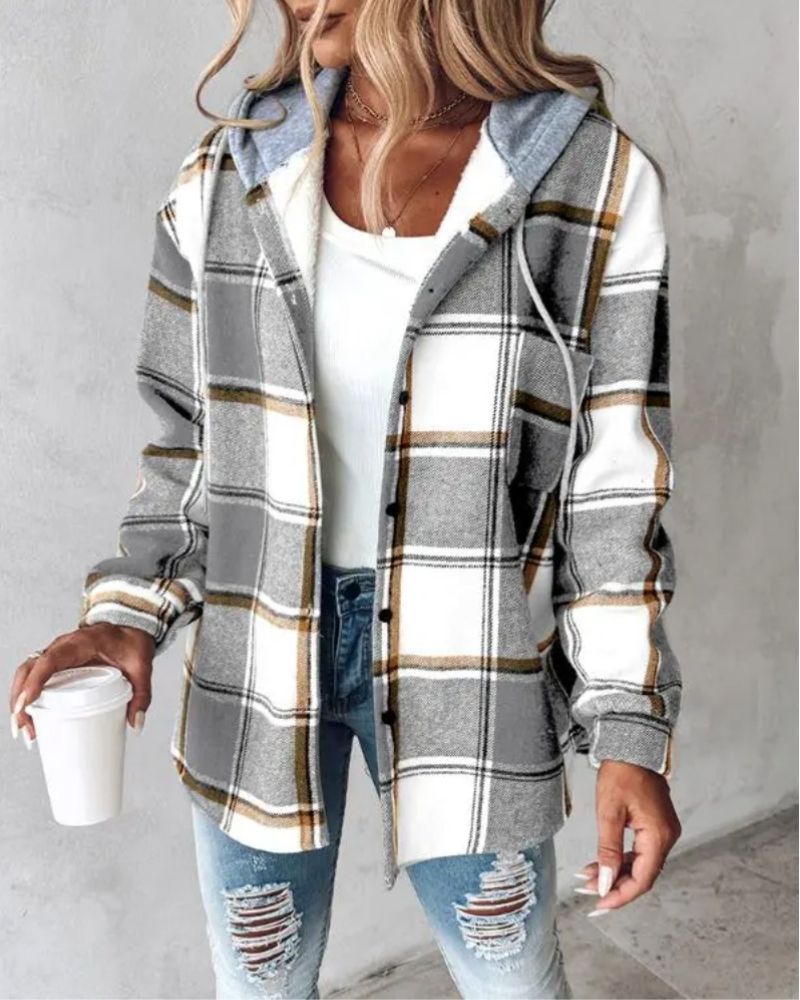 Krohn-e | Weiche Flanell Bedruckte Jacke