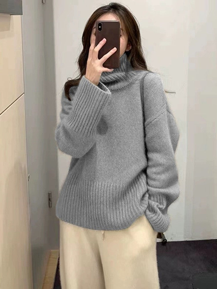 Krohn-e | Strickpullover mit Hohem Kragen