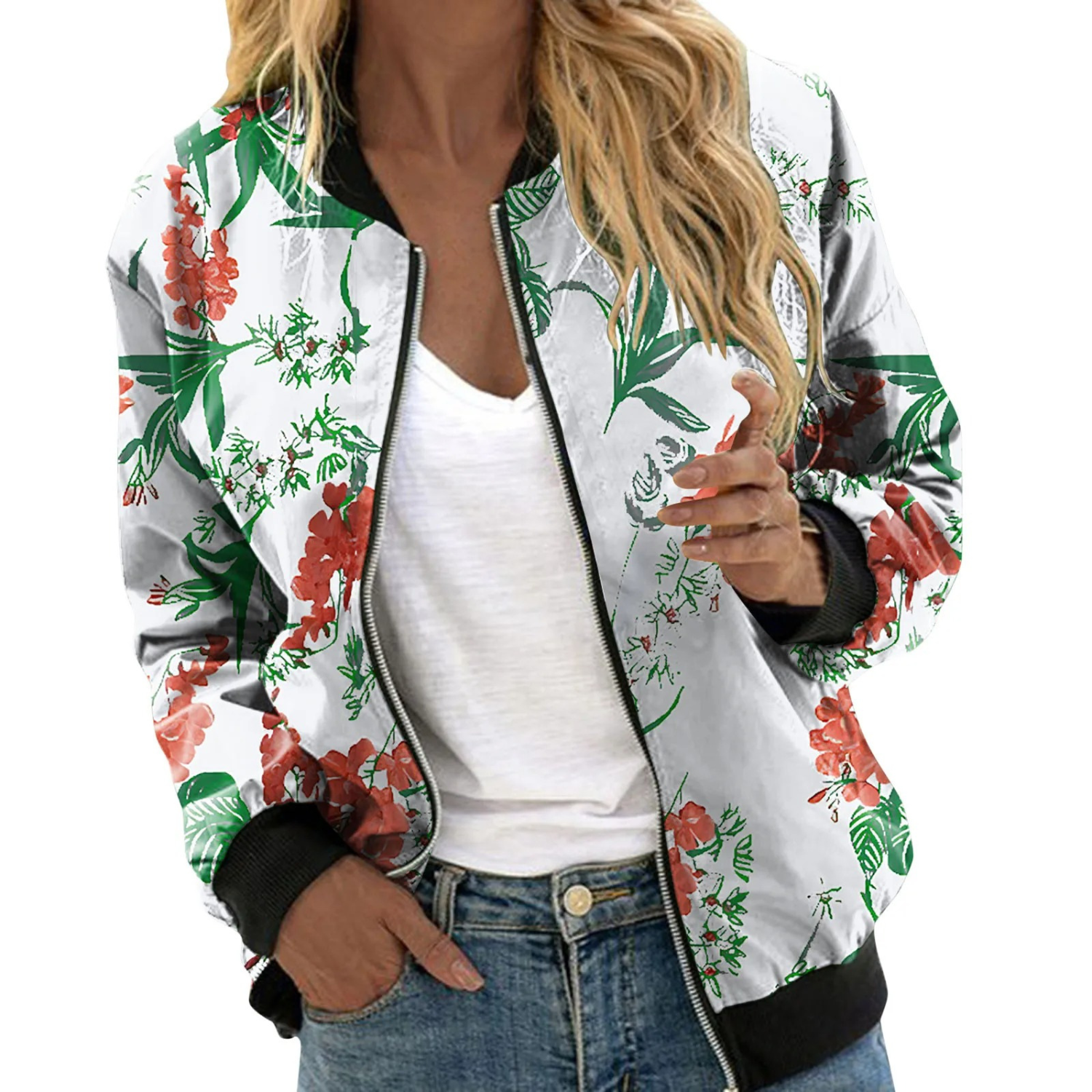 Krohn-e | Blazer mit Lebhaften Blumen für Frauen