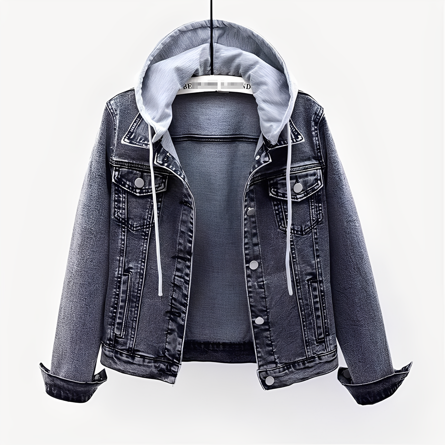 Krohn-e | Stilvolles Jeansjacke mit Kapuze für Frauen