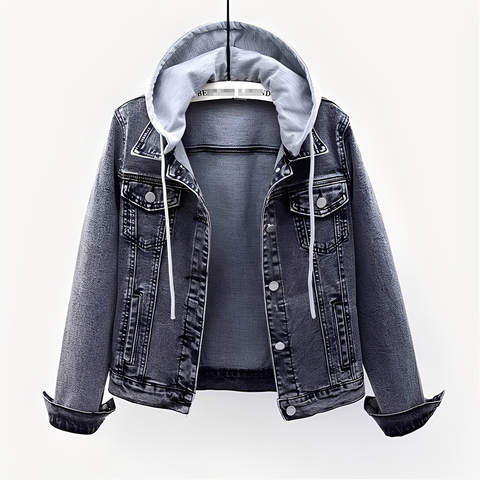 Krohn-e | Stilvolles Jeansjacke mit Kapuze für Frauen